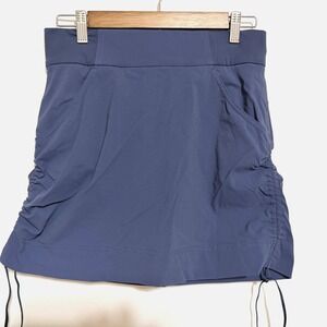 Columbia Anytime Casual Skort Size Small Nocturnal Blue Active Fit Ruched Ties